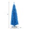 6ft Blue PVC Pencil Christmas Tree with 520 Tips, Metal Stand, Slim Space-Saving Design and Unique Holiday Look